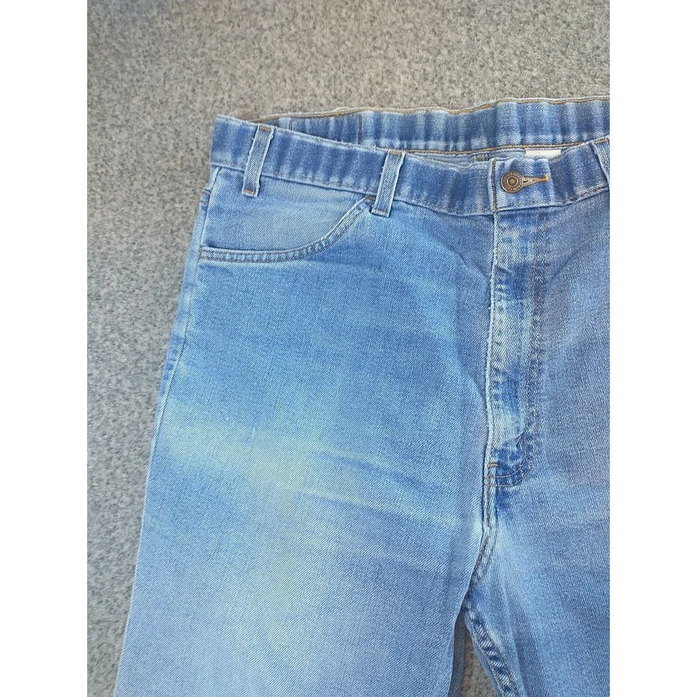 Levis Action Slacks Mens 36x31 Light Wash Blue Denim Straight Leg Jeans Vintage